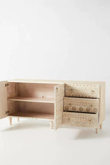 Carved Oasis Hand Carved Solid Mango Wood 2 Doors 3 Drawers Sideboard Carved Oasis Hand Carved Solid Mango Wood 2 Doors 3 Drawers Sideboard