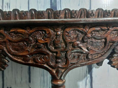 Handmade Home Decor Carved Mango Wood Floating Wall Shelf in Brown Handmade Home Decor Carved Mango Wood Floating Wall Shelf in Brown