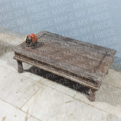 KYLIE Indian Hand Carved Bajot Coffee Table Brown KYLIE Indian Hand Carved Bajot Coffee Table Brown