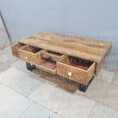 LENORE Vivid Sahara Contemporary Mango Metal legs Rectangle Coffee Table LENORE Vivid Sahara Contemporary Mango Metal legs Rectangle Coffee Table