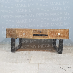 LENORE Vivid Sahara Contemporary Mango Metal legs Rectangle Coffee Table LENORE Vivid Sahara Contemporary Mango Metal legs Rectangle Coffee Table