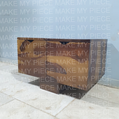 SUPRAGYA Handmade Boston Solid Wood Coffee Table Walnut SUPRAGYA Handmade Boston Solid Wood Coffee Table Walnut