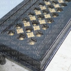 TARIKA Indian Hand Carved Embossed Brass Work Coffee Table TARIKA Indian Hand Carved Embossed Brass Work Coffee Table