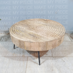 MICHELE The Attic Jessie Solid Wood Hand Carved Coffee Table Set Of 2 Natural MICHELE The Attic Jessie Solid Wood Hand Carved Coffee Table Set Of 2 Natural