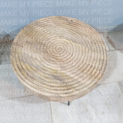 MICHELE The Attic Jessie Solid Wood Hand Carved Coffee Table Set Of 2 Natural MICHELE The Attic Jessie Solid Wood Hand Carved Coffee Table Set Of 2 Natural