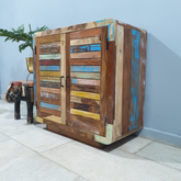 Nirvana Solid Hard Wood 2 Door Cabinet Multicolor 80X40X73Cm