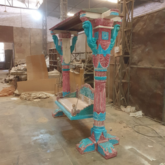 Indian Furniture Hand Carved Solid Hard Wood Swing Set Indian Furniture Hand Carved Solid Hard Wood Swing Set