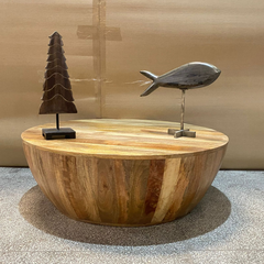 Handmade Carved Indian Furniture Mango Wood Hemisphere Coffee Table 90x90x45Cm Handmade Carved Indian Furniture Mango Wood Hemisphere Coffee Table 90x90x45Cm