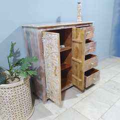 Handmade Indian Furniture Solid Hard Wood Sideboard With Drawers & Doors Handmade Indian Furniture Solid Hard Wood Sideboard With Drawers & Doors