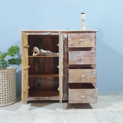 Handmade Indian Furniture Solid Hard Wood Sideboard With Drawers & Doors Handmade Indian Furniture Solid Hard Wood Sideboard With Drawers & Doors