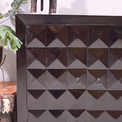 Indian Furniture Handmade Solid Wood Cabinet 2 Door Carved Black 90x40x90Cm Indian Furniture Handmade Solid Wood Cabinet 2 Door Carved Black 90x40x90Cm