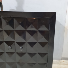 Indian Furniture Handmade Solid Wood Cabinet 2 Door Carved Black 90x40x90Cm Indian Furniture Handmade Solid Wood Cabinet 2 Door Carved Black 90x40x90Cm