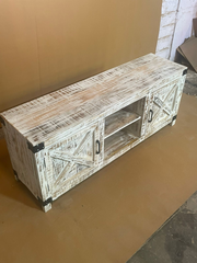 Indian Furniture Handmade Carved Solid Hard Wood 2 Doors Tv Unit Rustic White Indian Furniture Handmade Carved Solid Hard Wood 2 Doors Tv Unit Rustic White