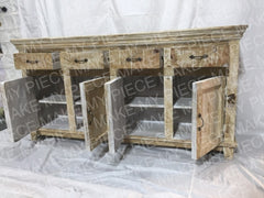 BELINDA Bleached Mango Wood Large Sideboard Shabby Chic French Style Buffet Whitewash BELINDA Bleached Mango Wood Large Sideboard Shabby Chic French Style Buffet Whitewash