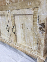 BELINDA Bleached Mango Wood Large Sideboard Shabby Chic French Style Buffet Whitewash BELINDA Bleached Mango Wood Large Sideboard Shabby Chic French Style Buffet Whitewash