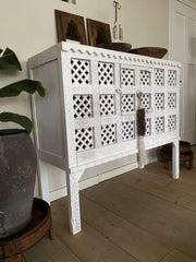 Damchiya Cupboard Djara White jali 126x48x102 cm Damchiya Cupboard Djara White jali 126x48x102 cm