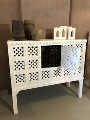 Damchiya Cupboard Djara White jali 126x48x102 cm Damchiya Cupboard Djara White jali 126x48x102 cm