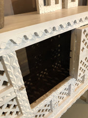 Damchiya Cupboard Djara White jali 126x48x102 cm Damchiya Cupboard Djara White jali 126x48x102 cm