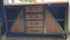 Industrial Sideboard in metal and wood Industrial Sideboard in metal and wood