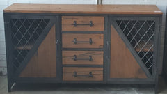 Industrial Sideboard in metal and wood Industrial Sideboard in metal and wood