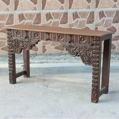 Antique Indian carved chocolate Brown Console Hall Table Antique Indian carved chocolate Brown Console Hall Table