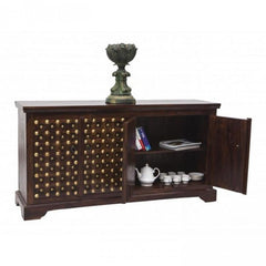 Mogra Brass Work Indian Antique Style Walnut Sideboard Buffet 160x40x85cm Mogra Brass Work Indian Antique Style Walnut Sideboard Buffet 160x40x85cm