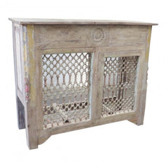 Antique Carved Jali Counter Table A Antique Carved Jali Counter Table A