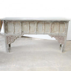 Antique Carved Console Table Whitewash Antique Carved Console Table Whitewash