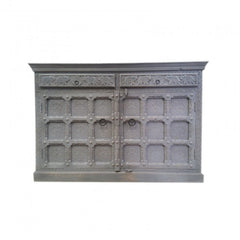 Indian Embossed Antique Brass work Solid wood Grey Sideboard Buffet 150cm Indian Embossed Antique Brass work Solid wood Grey Sideboard Buffet 150cm