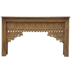 Antique Indian Carved Natural Console Table Antique Indian Carved Natural Console Table