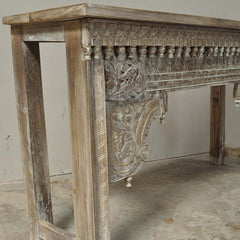 Antique Carved Console Table Whitewash Antique Carved Console Table Whitewash