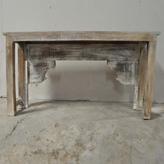 Antique Carved Console Table Whitewash Antique Carved Console Table Whitewash