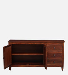 Rattan Elegance Series Sheesham Wood Sideboard in Scratch Resistant Honey Oak Rattan Elegance Series Sheesham Wood Sideboard in Scratch Resistant Honey Oak