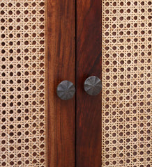 Rattan Elegance Series Sheesham Wood Sideboard in Scratch Resistant Honey Oak Rattan Elegance Series Sheesham Wood Sideboard in Scratch Resistant Honey Oak