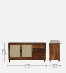 Rattan Elegance Series Sheesham Wood Sideboard in Scratch Resistant Provincial teak Rattan Elegance Series Sheesham Wood Sideboard in Scratch Resistant Provincial teak