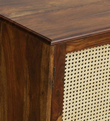 Rattan Elegance Series Sheesham Wood Sideboard in Scratch Resistant Provincial teak Rattan Elegance Series Sheesham Wood Sideboard in Scratch Resistant Provincial teak