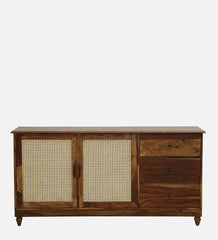 Rattan Elegance Series Sheesham Wood Sideboard in Scratch Resistant Provincial teak Rattan Elegance Series Sheesham Wood Sideboard in Scratch Resistant Provincial teak