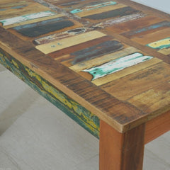 NIRVANA Reclaimed boat wood Dining Table 120x75x75 cm NIRVANA Reclaimed boat wood Dining Table 120x75x75 cm