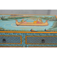 Krishna Hand Painted Wooden Sideboard Krishna Hand Painted Wooden Sideboard