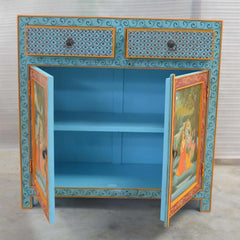Krishna Hand Painted Wooden Sideboard Krishna Hand Painted Wooden Sideboard