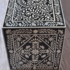 Bone inlay Black Floral 6 Drawer TV Unit Bone inlay Black Floral 6 Drawer TV Unit
