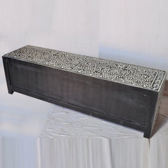 Bone inlay Black Floral 6 Drawer TV Unit Bone inlay Black Floral 6 Drawer TV Unit
