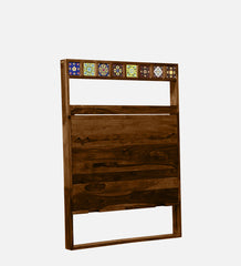 Moroccan Mosaic Mango Wood Wall Mounted Foldable 4 Seater Dining Table In Rustic Teak Finish Moroccan Mosaic Mango Wood Wall Mounted Foldable 4 Seater Dining Table In Rustic Teak Finish