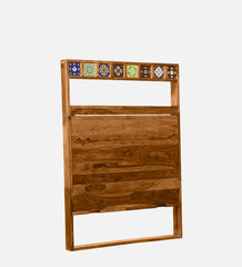 Moroccan Mosaic Mango Wood Wall Mounted Foldable 4 Seater Dining Table In Rustic Teak Finish Moroccan Mosaic Mango Wood Wall Mounted Foldable 4 Seater Dining Table In Rustic Teak Finish