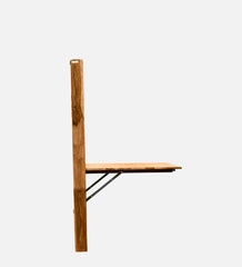 Moroccan Mosaic Mango Wood Wall Mounted Foldable 4 Seater Dining Table In Provincial Teak Finish Moroccan Mosaic Mango Wood Wall Mounted Foldable 4 Seater Dining Table In Provincial Teak Finish