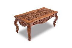 Embossed Antique Brass work Solid Wood Czar Coffee Table Embossed Antique Brass work Solid Wood Czar Coffee Table