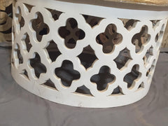 Bristol Solid Wood Round Coffee Table Whitewash Bristol Solid Wood Round Coffee Table Whitewash