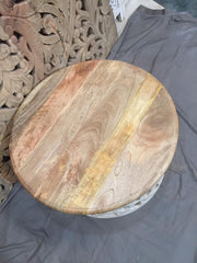 Bristol Solid Wood Round Coffee Table Whitewash Bristol Solid Wood Round Coffee Table Whitewash