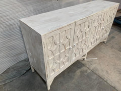 Solid Wood Hand Carved Large Sideboard White 180 cm Solid Wood Hand Carved Large Sideboard White 180 cm