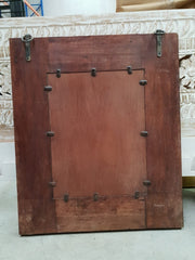 Handcrafted Indian Furniture Carved Wooden Mirror Frame Brown 90x5x90Cm Handcrafted Indian Furniture Carved Wooden Mirror Frame Brown 90x5x90Cm